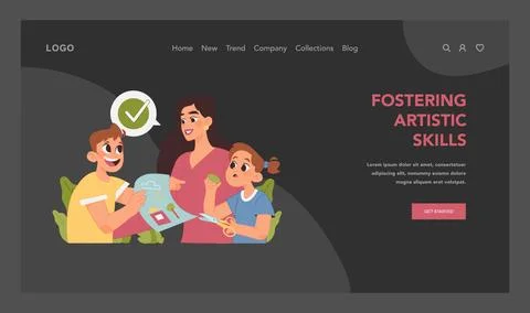 Artistic skills development. Flat vector illustration Stock Illustration