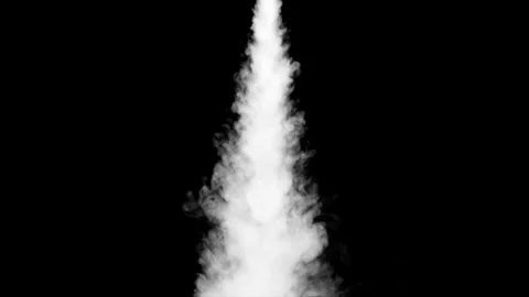 Artistic Smoke Formation on Black Backdrop Captured with Intriguing Detail .. Stock Footage 341780947