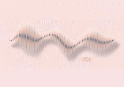 Artistic Soundwave lines of colored gradient, Abstract Background. vector i.. Illustrazione stock
