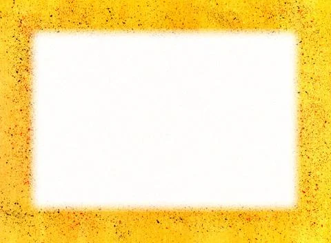 ARTISTIC SPLATTERED YELLOW FRAME Stock Illustration
