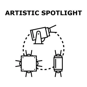 Artistic spotlight concept highlighting creative endeavor 스톡 일러스트