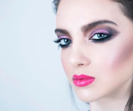 Artistic strong evening make up. Stock Photos