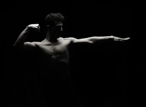 Artistic strong man Foto stock