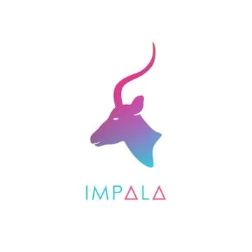 Artistic stylized antelope logotype. Stock Illustration