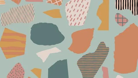 Artistic torn collage background Stock Illustration