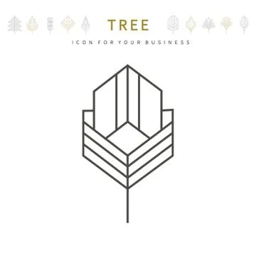 Artistic Tree Template Design Stock Illustration