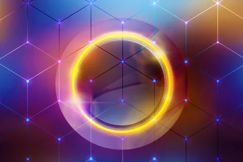 Artistic Unique Smooth Multicolored Modern Network Artwork With A Modern Amaz Stock Illustration