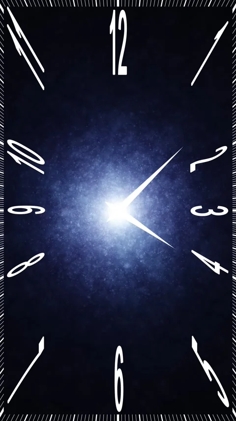 Artistic universe with infinity seamless loop time clock 動画素材 341150488