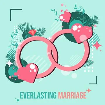Artistic Valentine Ring Object Illustration Stock Illustration
