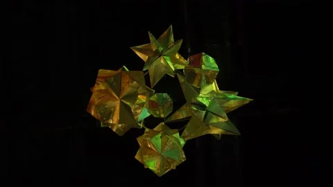 Artistic video projection mapping on geometric figure Video stock 171234678