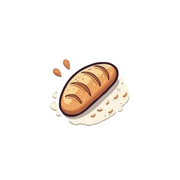 Artistic visualization of a crusty golden bread loaf with a delightful scat.. 스톡 일러스트