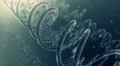 Artistic visualization of DNA strand. 4k or 4k+ Resolution