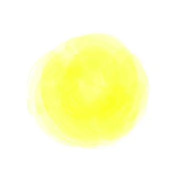 Artistic watercolor vector circle splash yellow color bright sun. Design Stock Illustration
