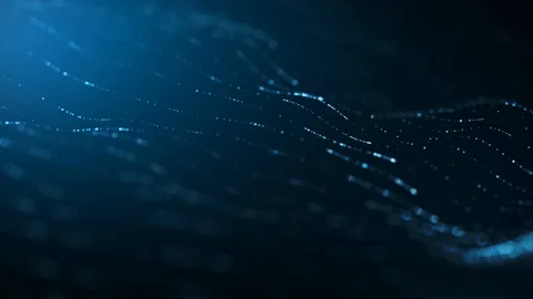Artistic waves of glow dots animation Stock Footage 123179497