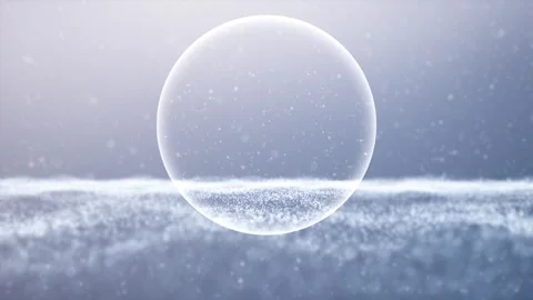 Artistic wavy winter background with sphere copy space loop animation Stock Footage 346887750