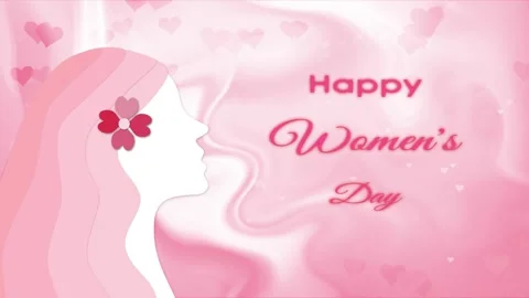 Artistic womens day holiday loop animation Stock-Footage 332811180