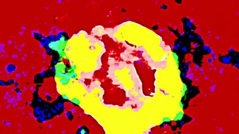 Artistic work symbolizing consciousness evolving from chaos Stock Footage 76762390