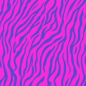 Artistic Zebra stripes seamless vector pattern, animal print texture Stock Illustration