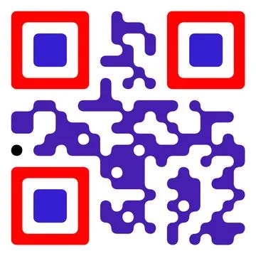 Artistically decorated QR code for number "2014" Illustrazione stock