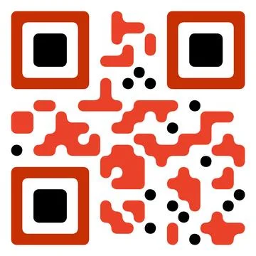 Artistically decorated QR code for number "2014" Illustrazione stock