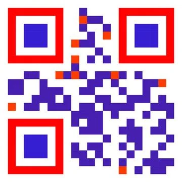Artistically decorated QR code for number "2014" Stock Illustration