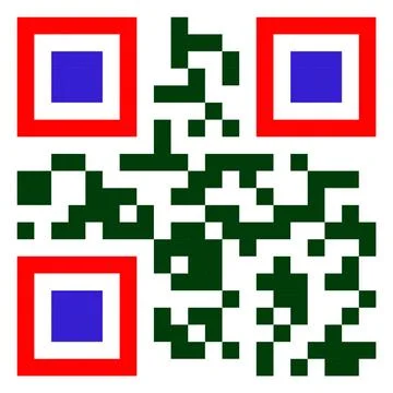 Artistically decorated QR code for number "2014" Stock Illustration