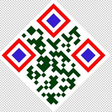 Artistically decorated QR code for number "2014" Stock Illustration