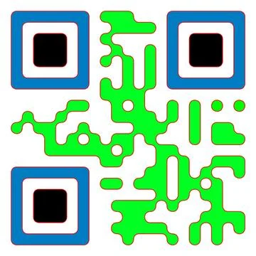 Artistically decorated QR code for word "Money" イラスト素材