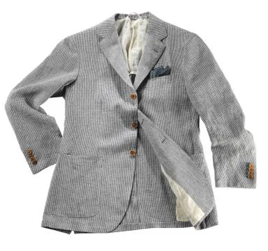 Artistically folded light grey jacket for spring Stock Photos