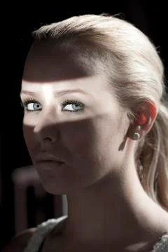 Artistically Lit Model Stock Photos
