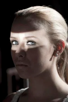 Artistically Lit Model Stock Photos