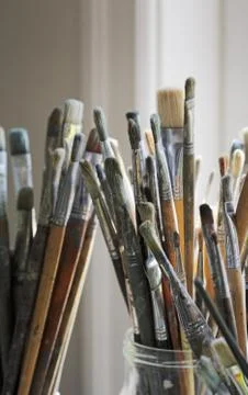 Artist's brushes 스톡 사진