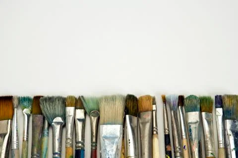 Artists brushes Stock Photos