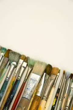 Artists brushes Stock Photos