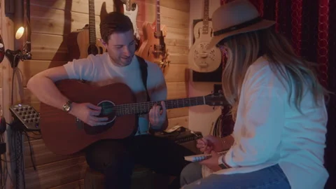 Artists Collaborating In Music Studio Stock Footage 270311292