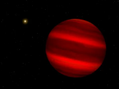 Artist's concept of the brown dwarf Gliese 229 b. Stock Illustration