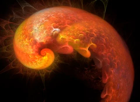 Artist's concept of a developing alien life form. 스톡 일러스트