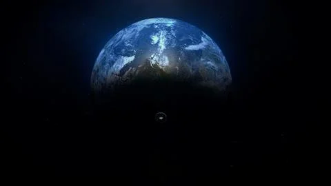Artist's Concept of the Earth Entry System for Mars Sample Return. Stock Photos