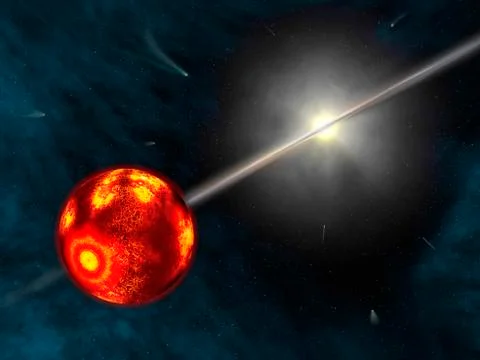 Artist's concept of the formation of the solar system. Stock Illustration