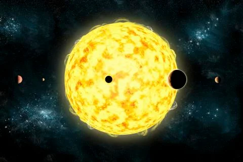 Artist's concept of Kepler 444. 스톡 일러스트