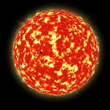 Artist's concept of a planet passing in front of a Sun-like star it orbits. 스톡 일러스트