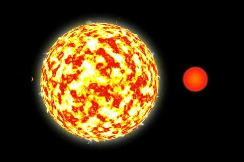 Artist's depiction of a binary star system with a close orbiting planet. イラスト素材