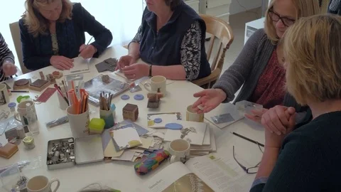 Artists discuss working on their next project Stock-Footage 76878783