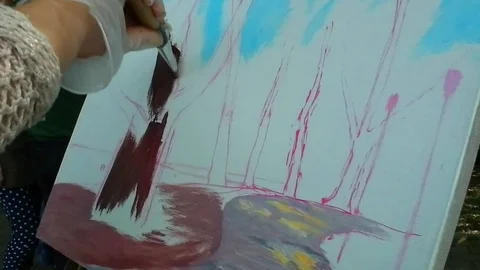 Artists draw Stock Footage 92615251