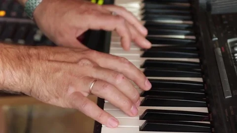 Artists hands playing Stock Footage 71218529