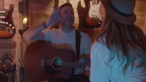 Artists High Five In Studio Stock Footage 270311325