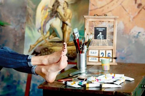 The Artist's Muse Stock Photos