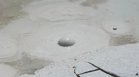 Artists Paint Pots of Yellowstone Stock-Footage 24492995