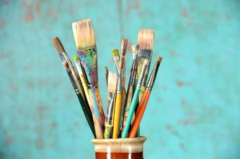 Artist's PAintbrushes Stock Photos