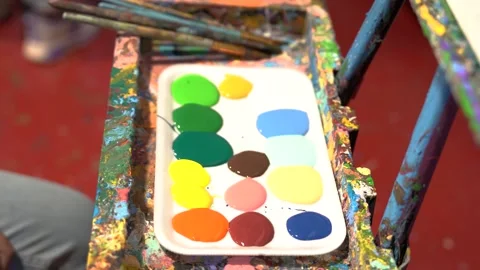 Artist's palette Video stock 298181047